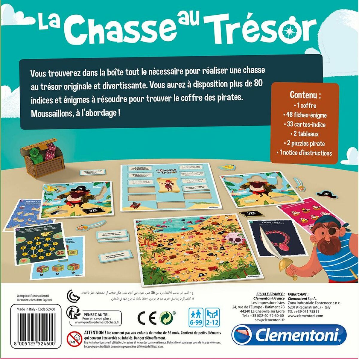 Sällskapsspel Clementoni The treasure hunt (FR) + 6 år Multicolour - 3