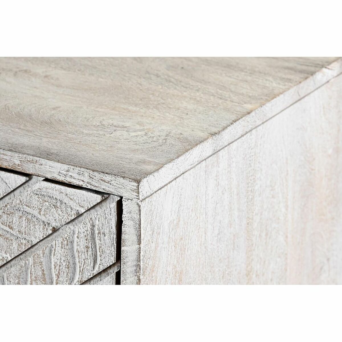 Skänk DKD Home Decor Vit Metall Mangoträ 155 x 40 x 85 cm - 10