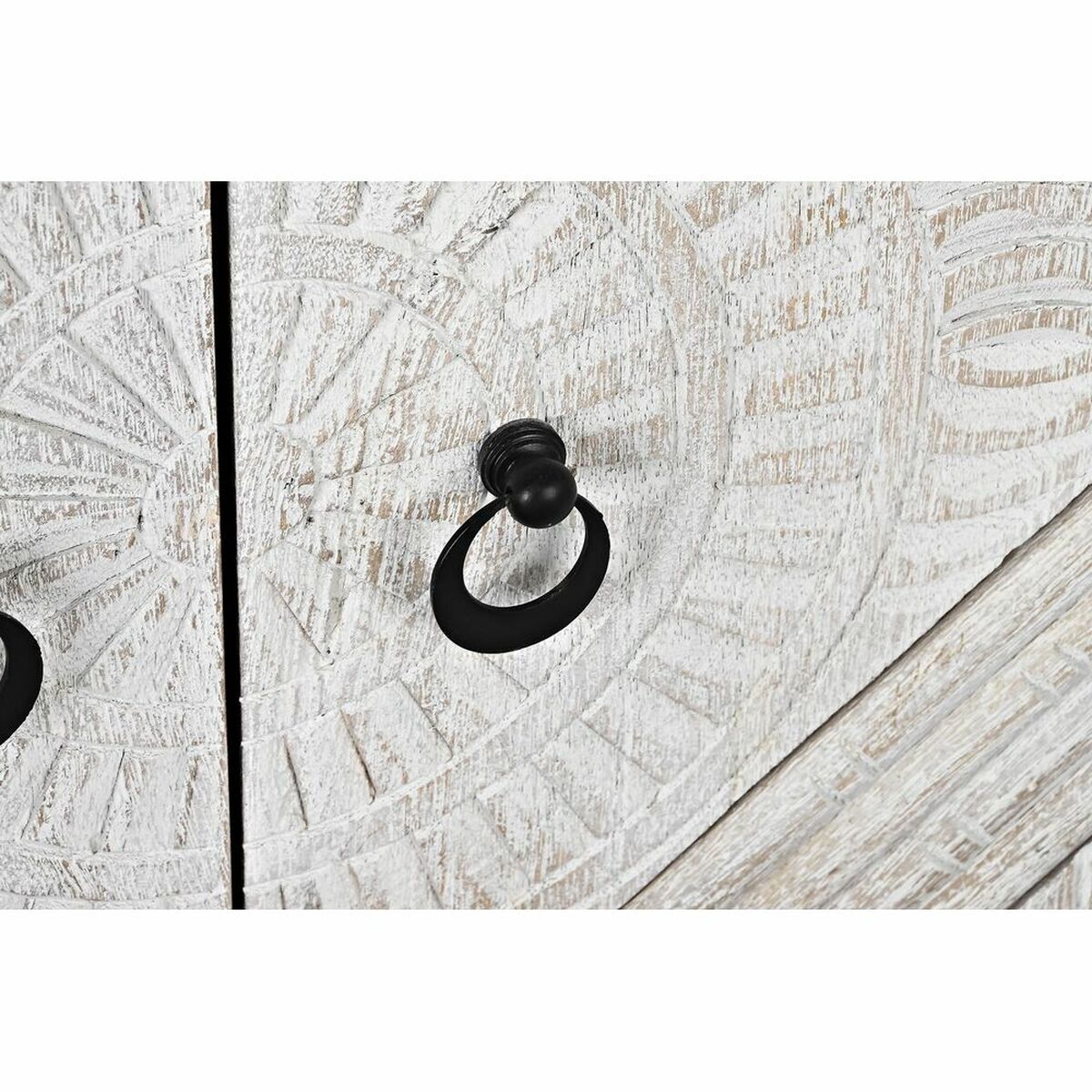 Skänk DKD Home Decor Vit Metall Mangoträ 155 x 40 x 85 cm - 3