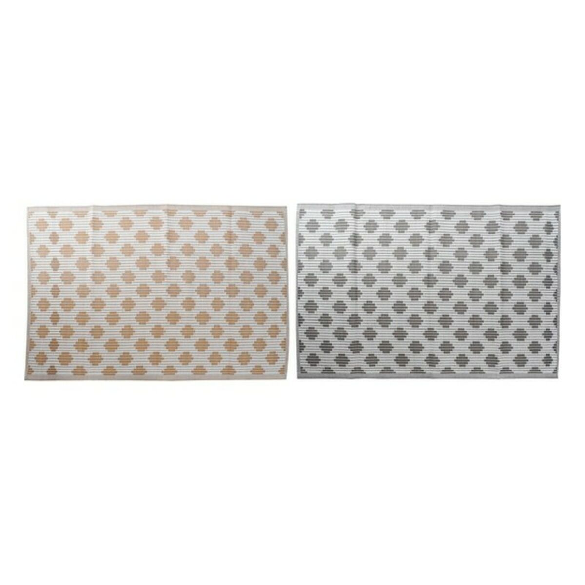 Matta DKD Home Decor Svart Grå polypropen (2 pcs) (150 x 210 x 1 cm)