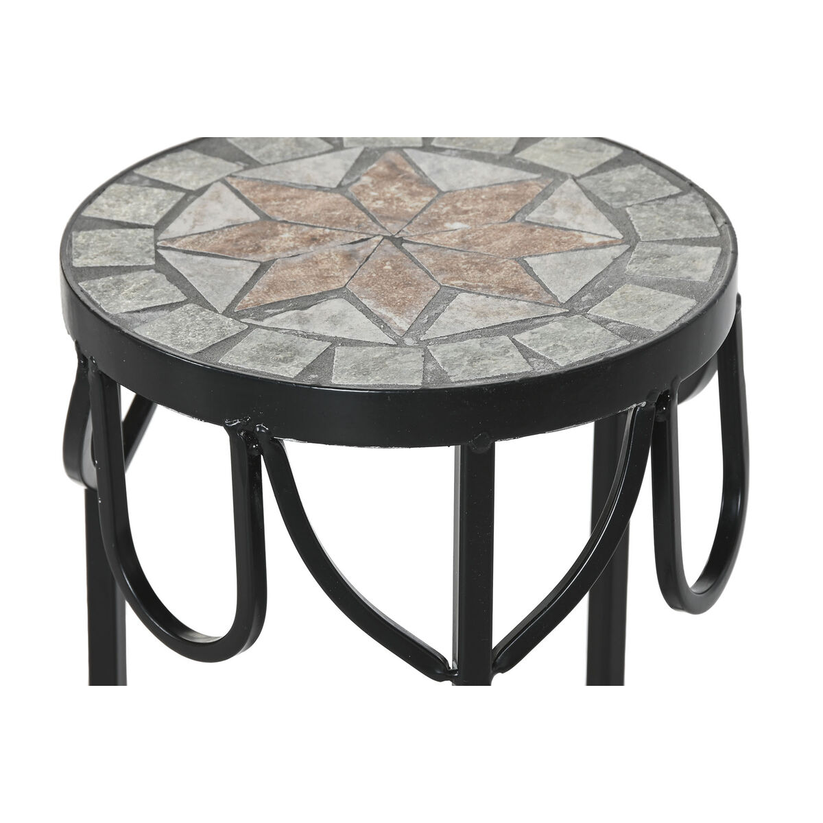 3-bordsset Home ESPRIT Svart 30 x 30 x 69 cm (3 Delar) - 3