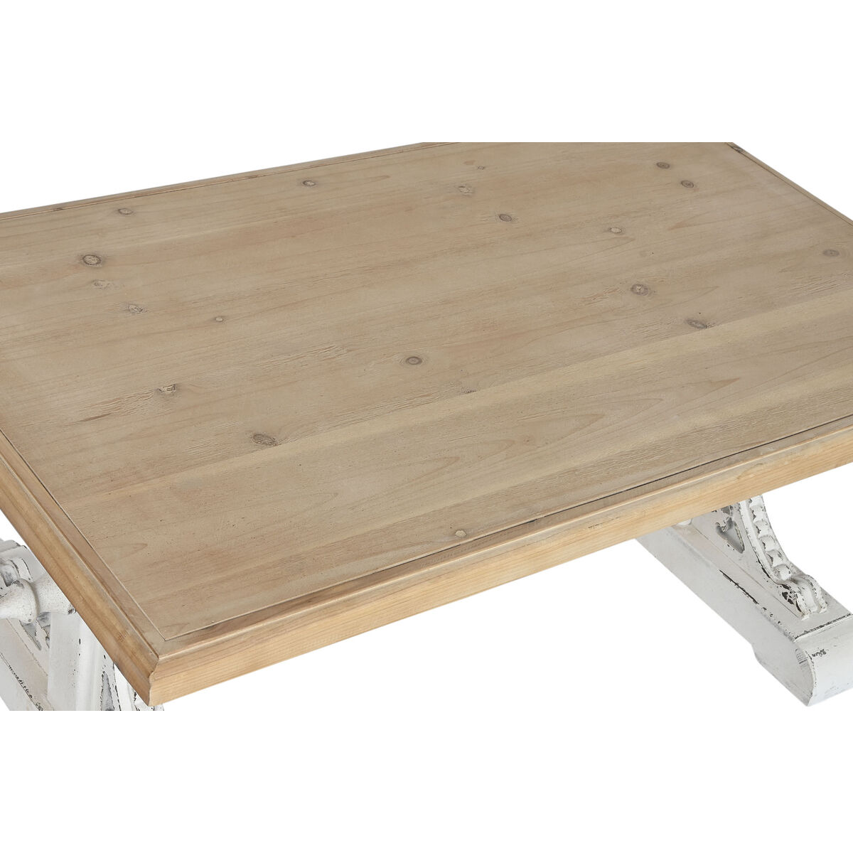 Soffbord Home ESPRIT Vit Naturell Granträ Trä MDF 110 x 65 x 46 cm - 2