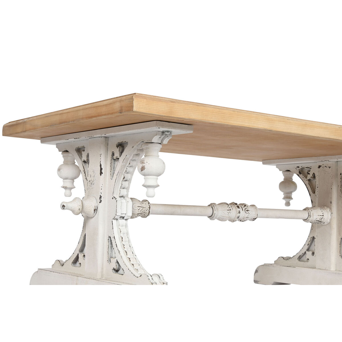 Soffbord Home ESPRIT Vit Naturell Granträ Trä MDF 110 x 65 x 46 cm - 5