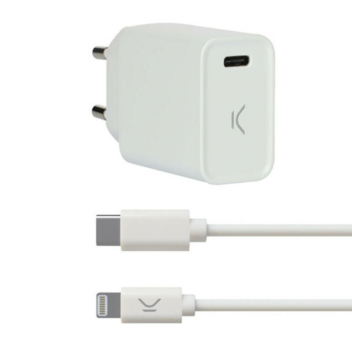 USB-laddare Iphone KSIX Apple-compatible Vit - 2