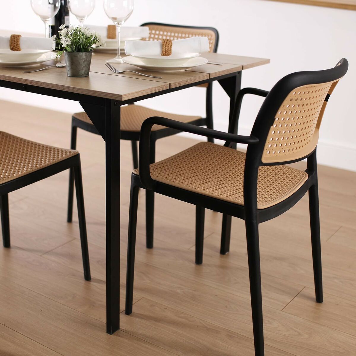 Stol Versa Venus Svart 58 x 81,5 x 55 cm (4 antal) - 3