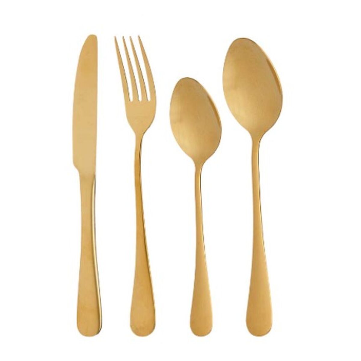 Bestickset Gyllene Rostfritt stål (6 antal) - 2
