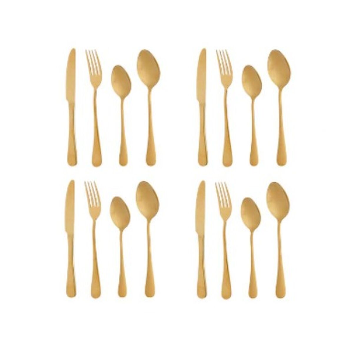 Bestickset Gyllene Rostfritt stål (6 antal) - 3