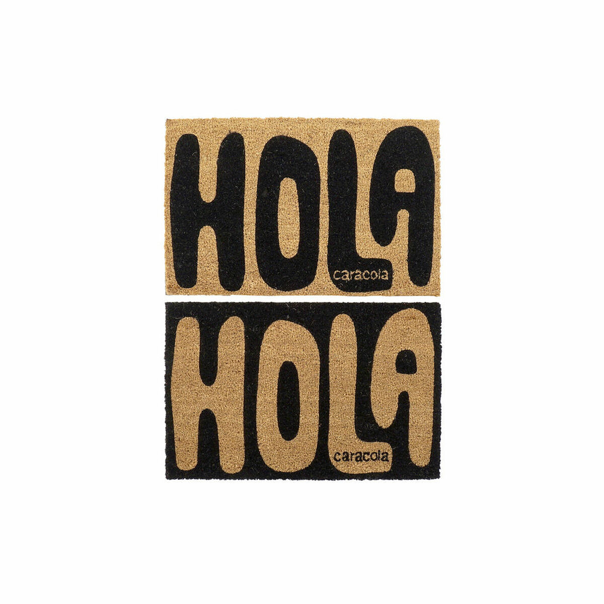 Dörrmatta DKD Home Decor Hola Caracola PVC Fibrer (2 pcs) (60 x 40 x 1.5 cm)