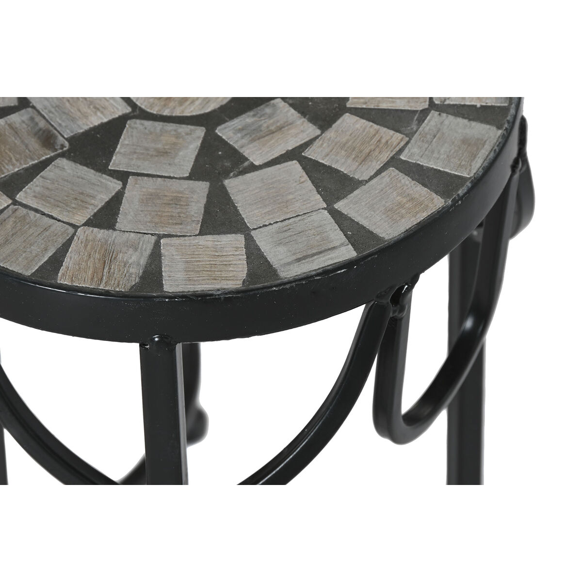 3-bordsset Home ESPRIT Svart 30 x 30 x 69 cm (3 Delar) - 3