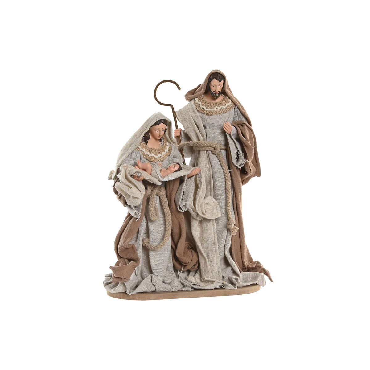Julkrubba-set Home ESPRIT Brun Beige Harts 21 X 11 X 30 CM - 2