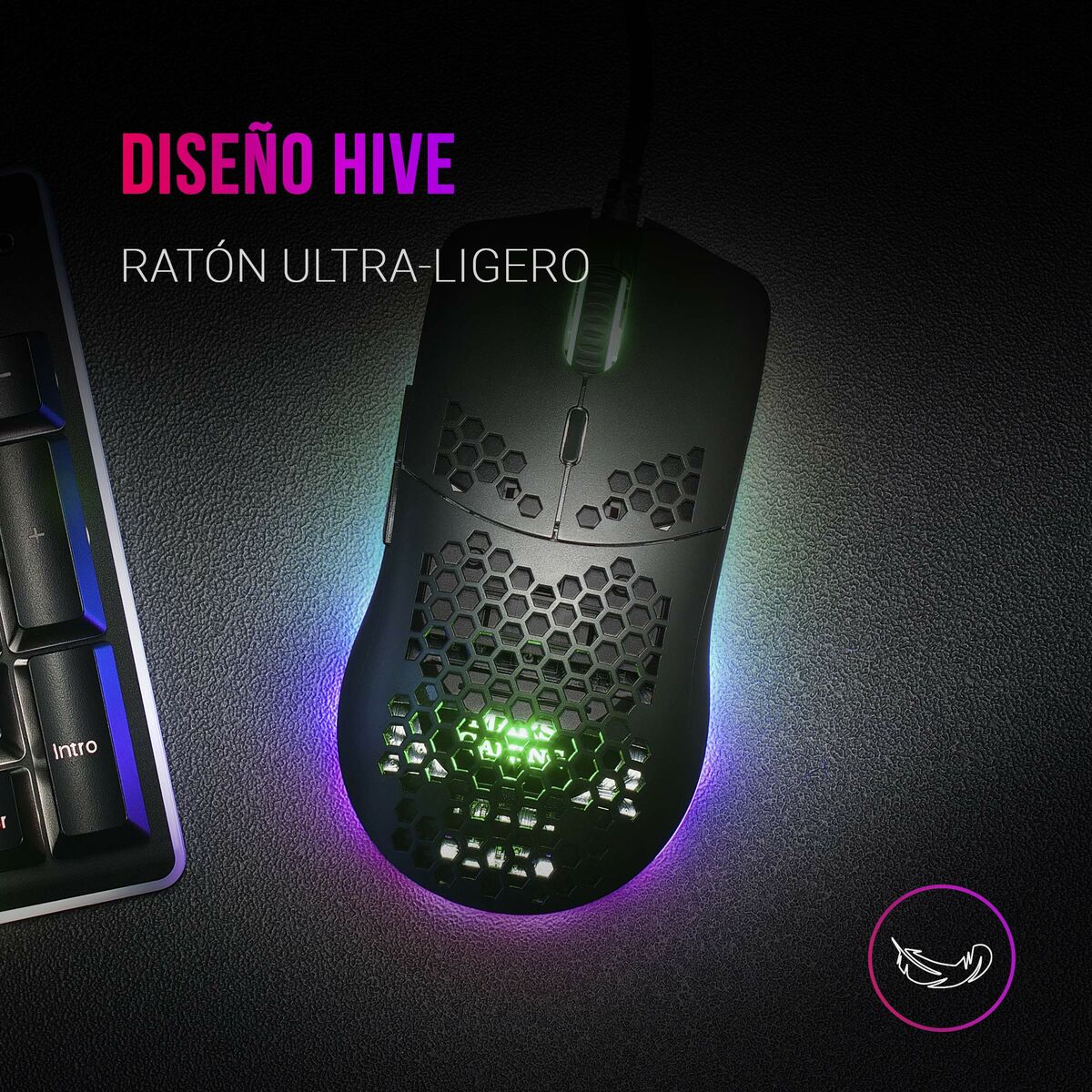 Spelmus med LED Mars Gaming MMAX RGB - 4
