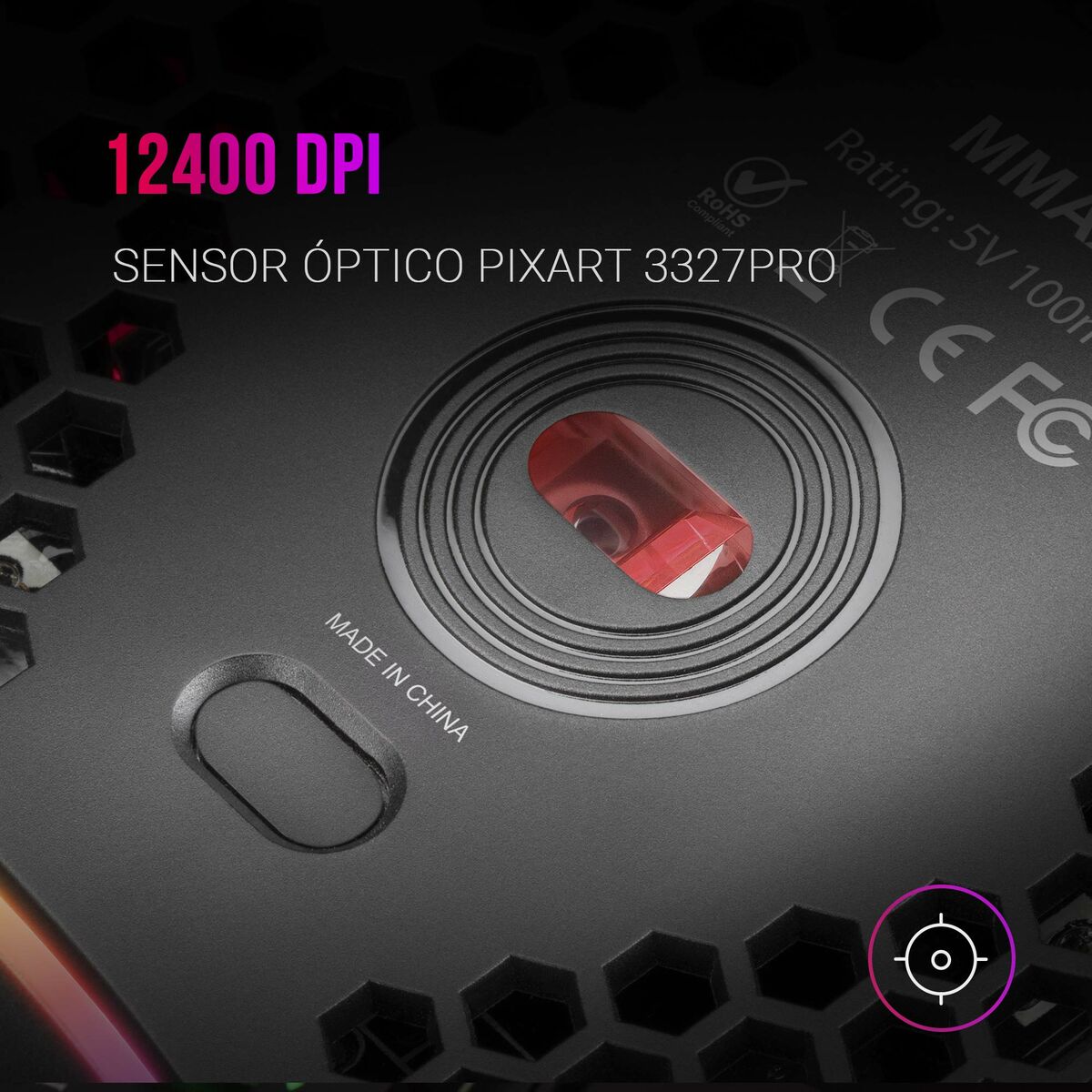 Spelmus med LED Mars Gaming MMAX RGB - 5
