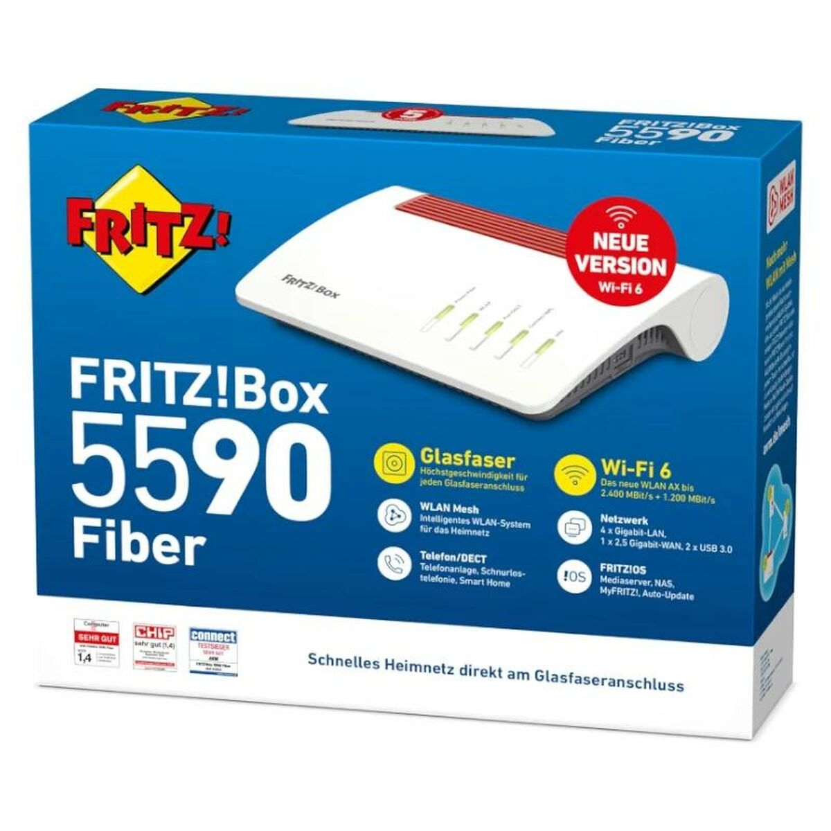 Anslutningspunkt Fritz! FRITZ BOX 5590 FIBER WRLS Vit - 2