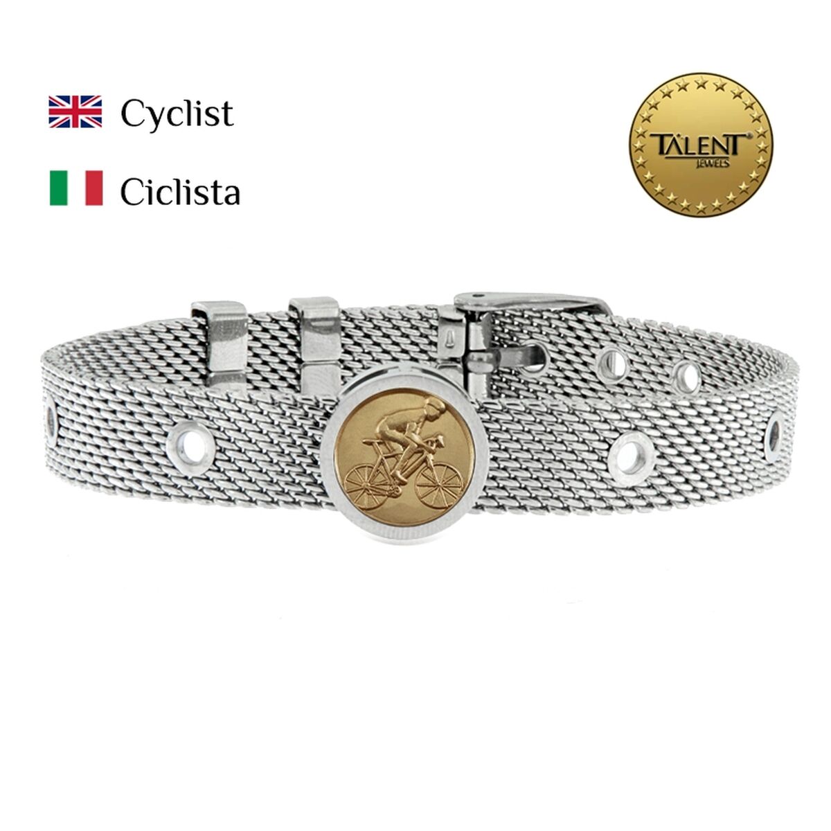 Unisexarmband Cyclist Talent Jewels TJA-1-01-01-1-235 Silvrig - 2
