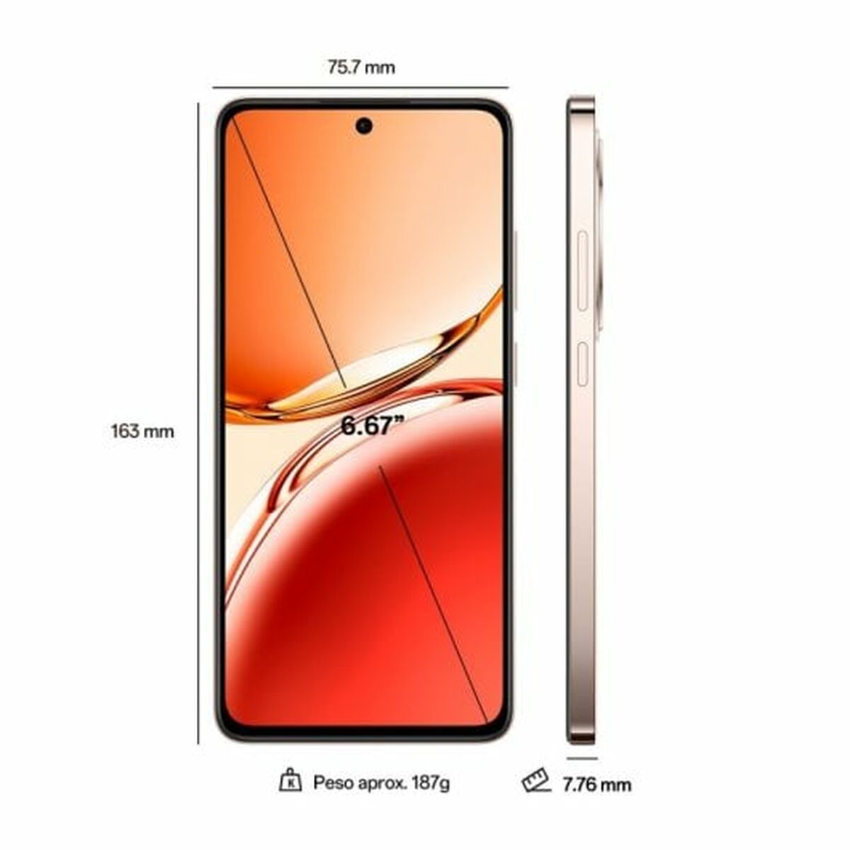 Smartphone Oppo OPPO Reno12 F 5G 6,7" Octa Core 8 GB RAM 256 GB 2 TB Grön - 2