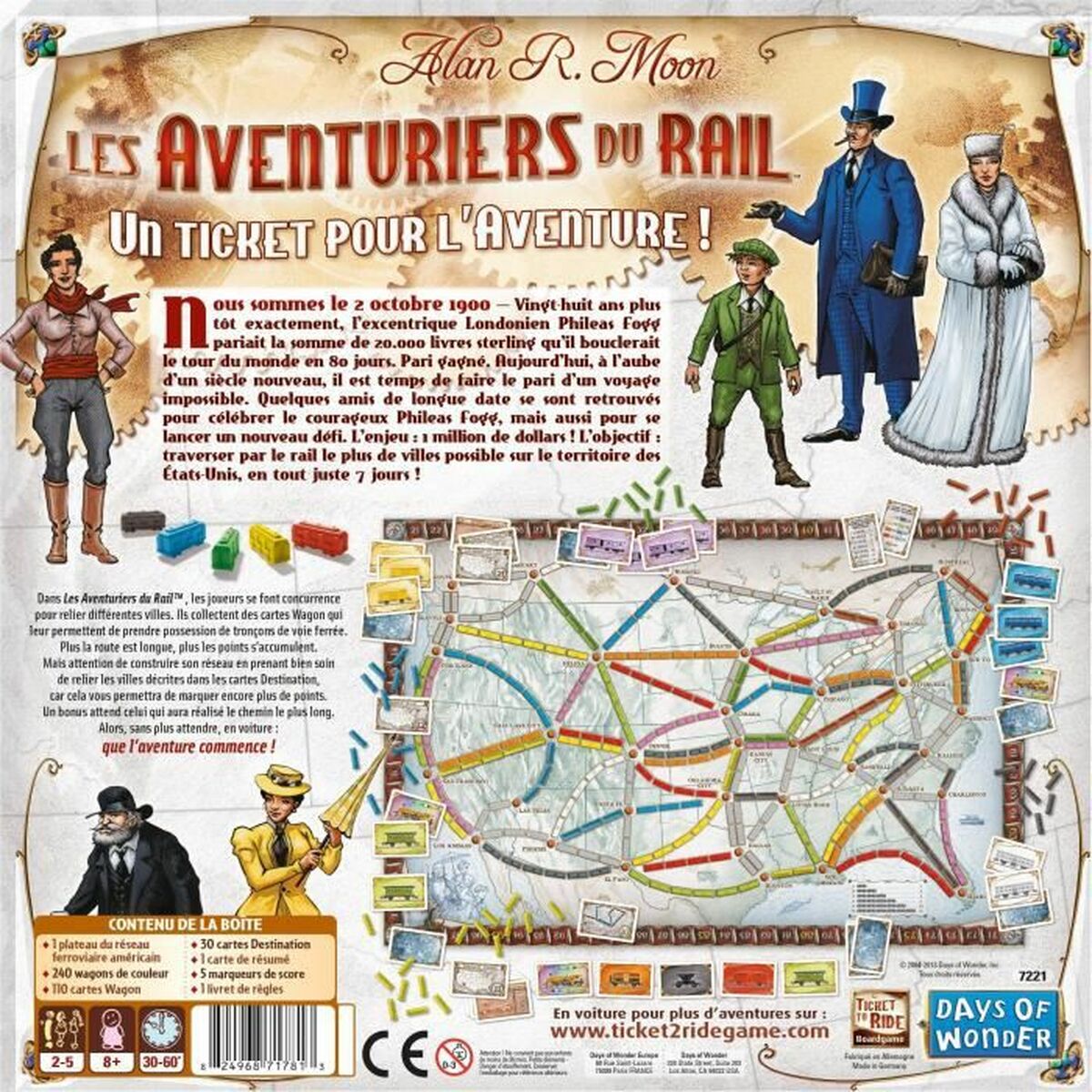 Sällskapsspel Asmodee The Adventurers of Rail USA (FR) - 2