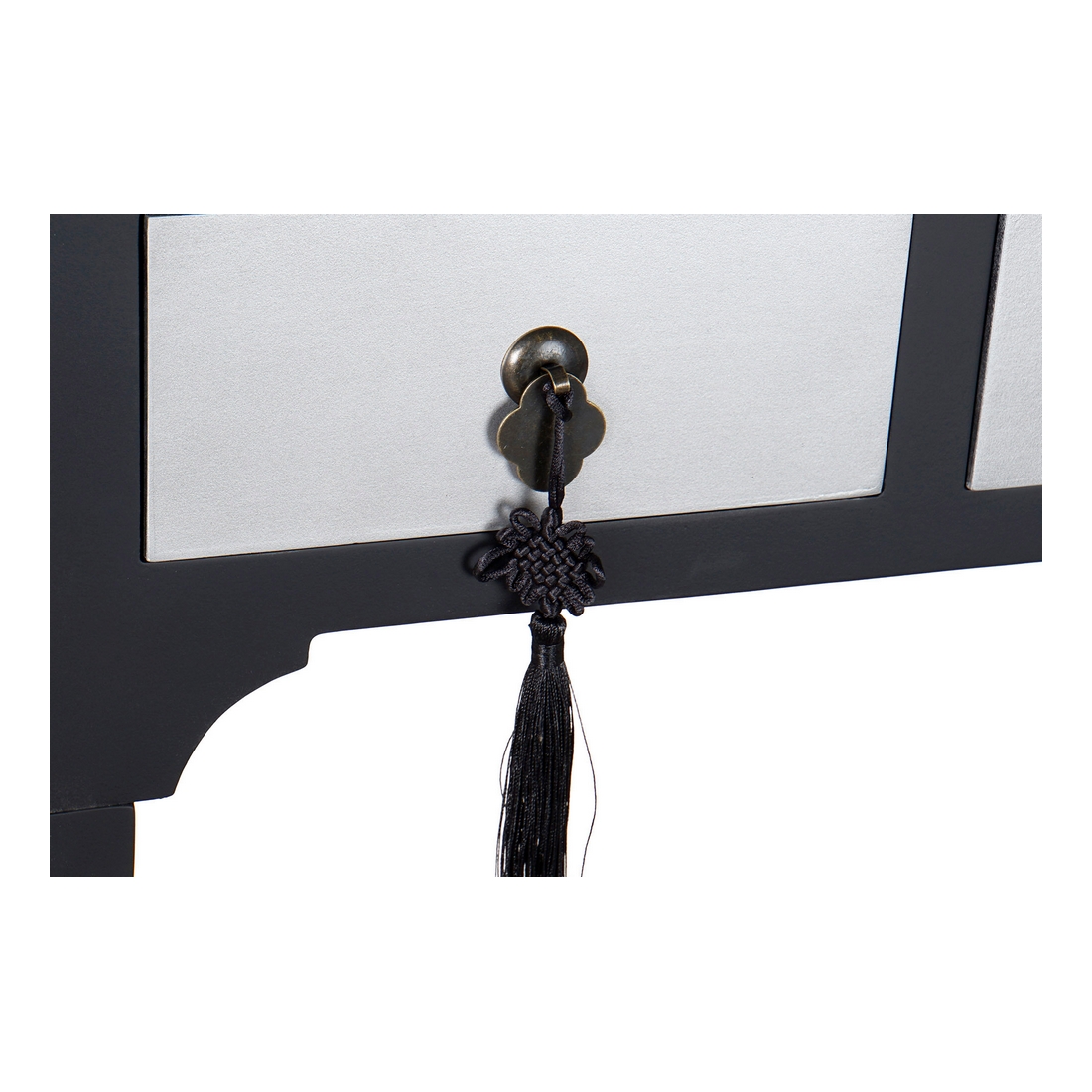 Hallmöbel med 3 lådor DKD Home Decor 8424001737277 Gran Silvrig Svart Trä MDF 96 x 26 x 80 cm - 4