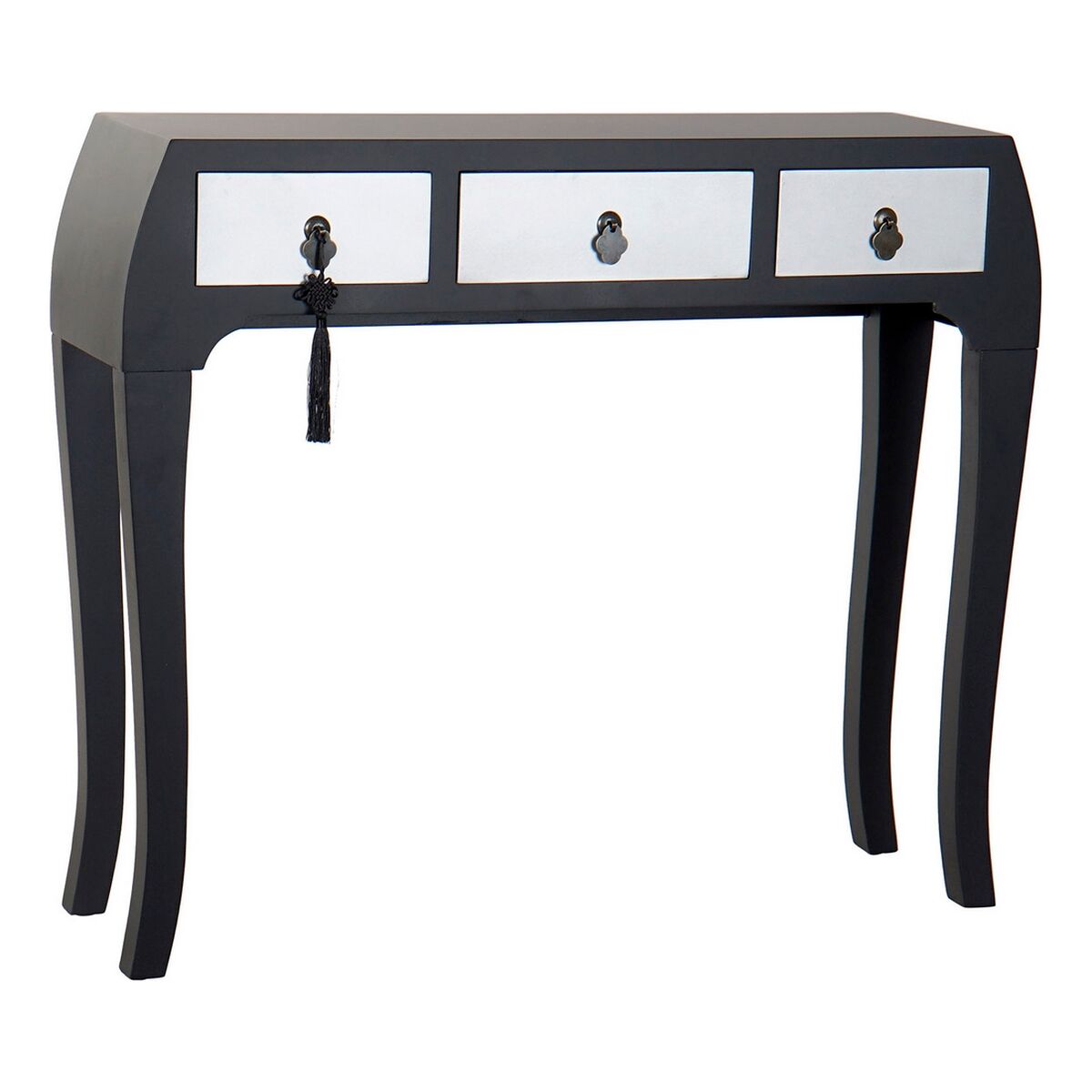 Hallmöbel med 3 lådor DKD Home Decor 8424001737277 Gran Silvrig Svart Trä MDF 96 x 26 x 80 cm - 6