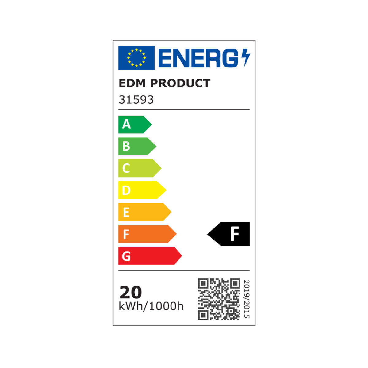 Taklampa EDM 31593 Aluminium Plast 20 W 22,5 x 22,5 x 4 cm (4000 K) - 6