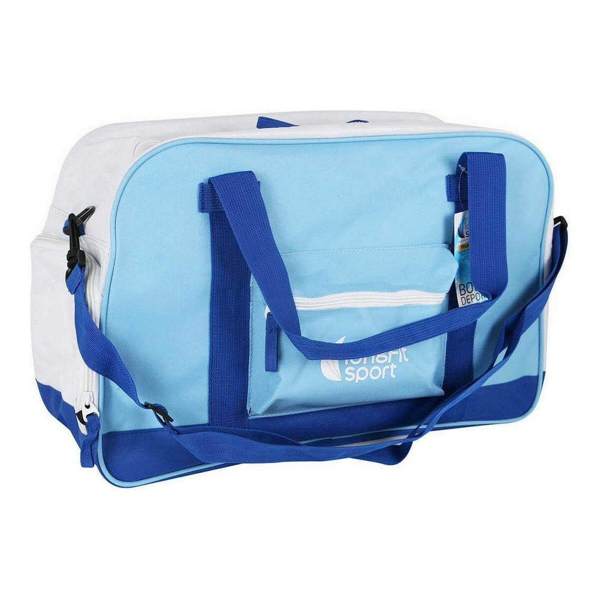 Sportväska med skohållare LongFit Care Blå/Vit (2 antal) - 5
