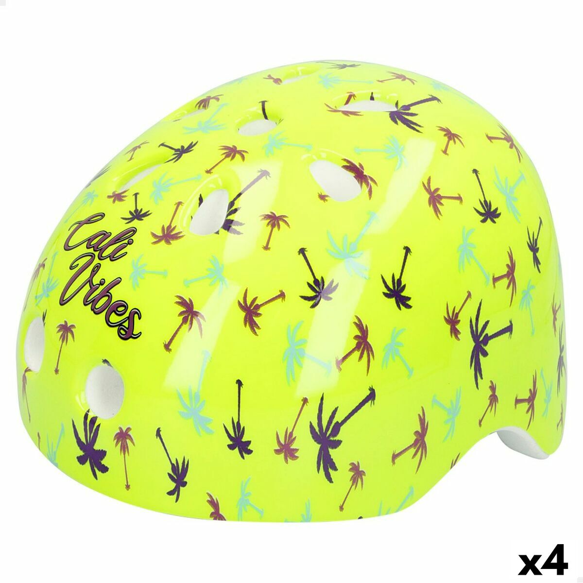 Cykelhjälm för barn Colorbaby Neon Cali Vibes Gul (4 antal)