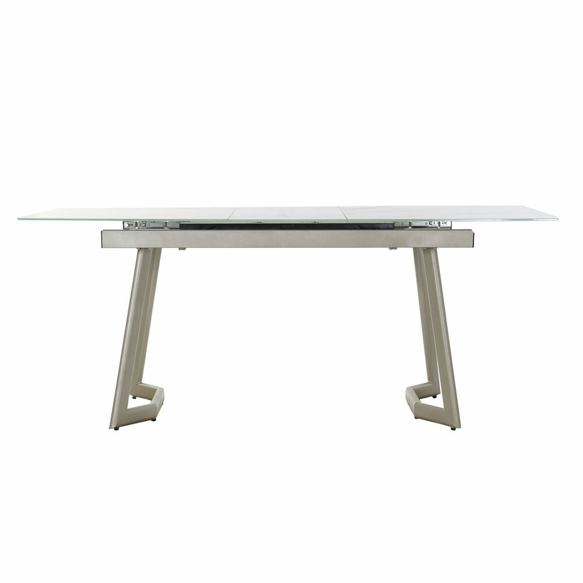Matsalsbord DKD Home Decor Glas Gyllene Metall Vit (140 x 80 x 76 cm) - 8