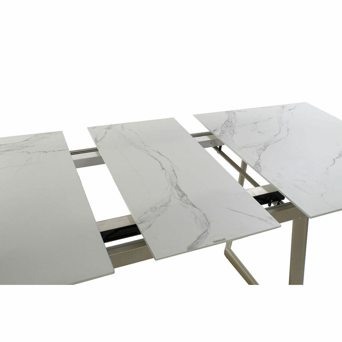 Matsalsbord DKD Home Decor Glas Gyllene Metall Vit (140 x 80 x 76 cm) - 3