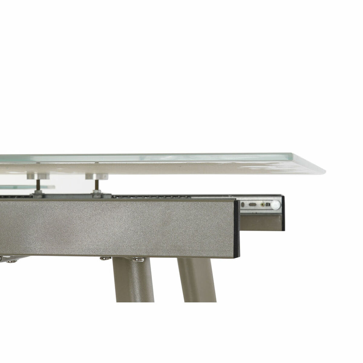 Matsalsbord DKD Home Decor Glas Gyllene Metall Vit (140 x 80 x 76 cm) - 2