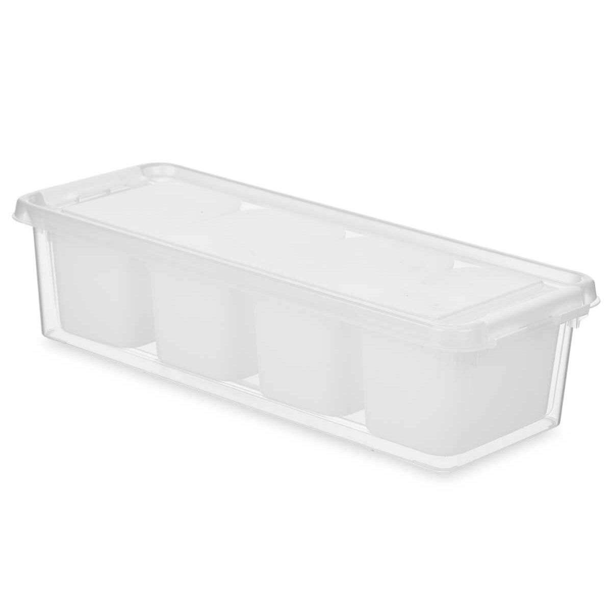 Kylskåpsarrangör Kinvara 02 1066 Vit Transparent 37,5 x 9 x 14,3 cm (12 antal) - 6
