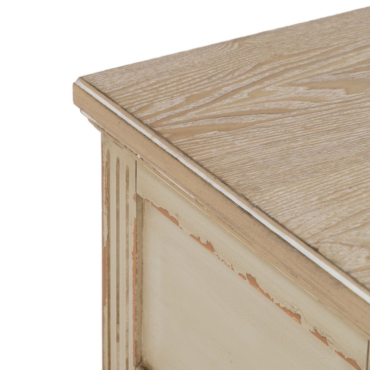 Nattduksbord Kräm Naturell Granträ Trä MDF 56 x 36 x 68 cm - 4