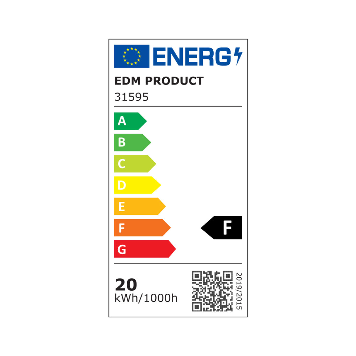 Taklampa EDM 31595 Vit Aluminium Plast 20 W 22,5 x 22,5 x 4 cm (6400 K) - 5