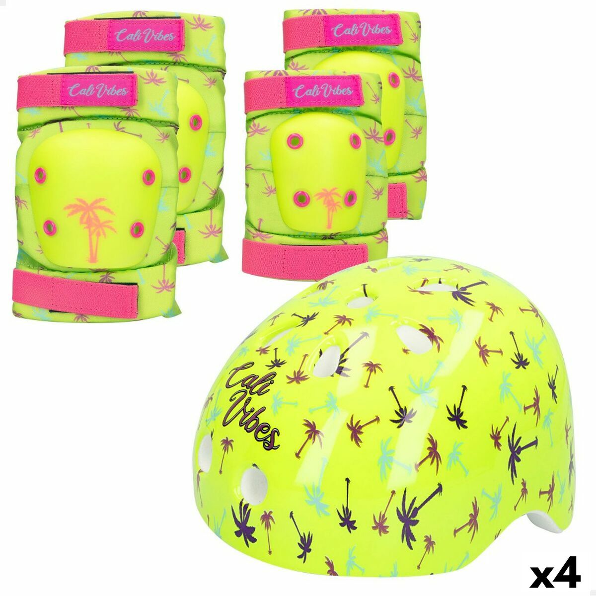 Sportskyddsset Colorbaby Neon Cali Vibes Gul (4 antal) - 8