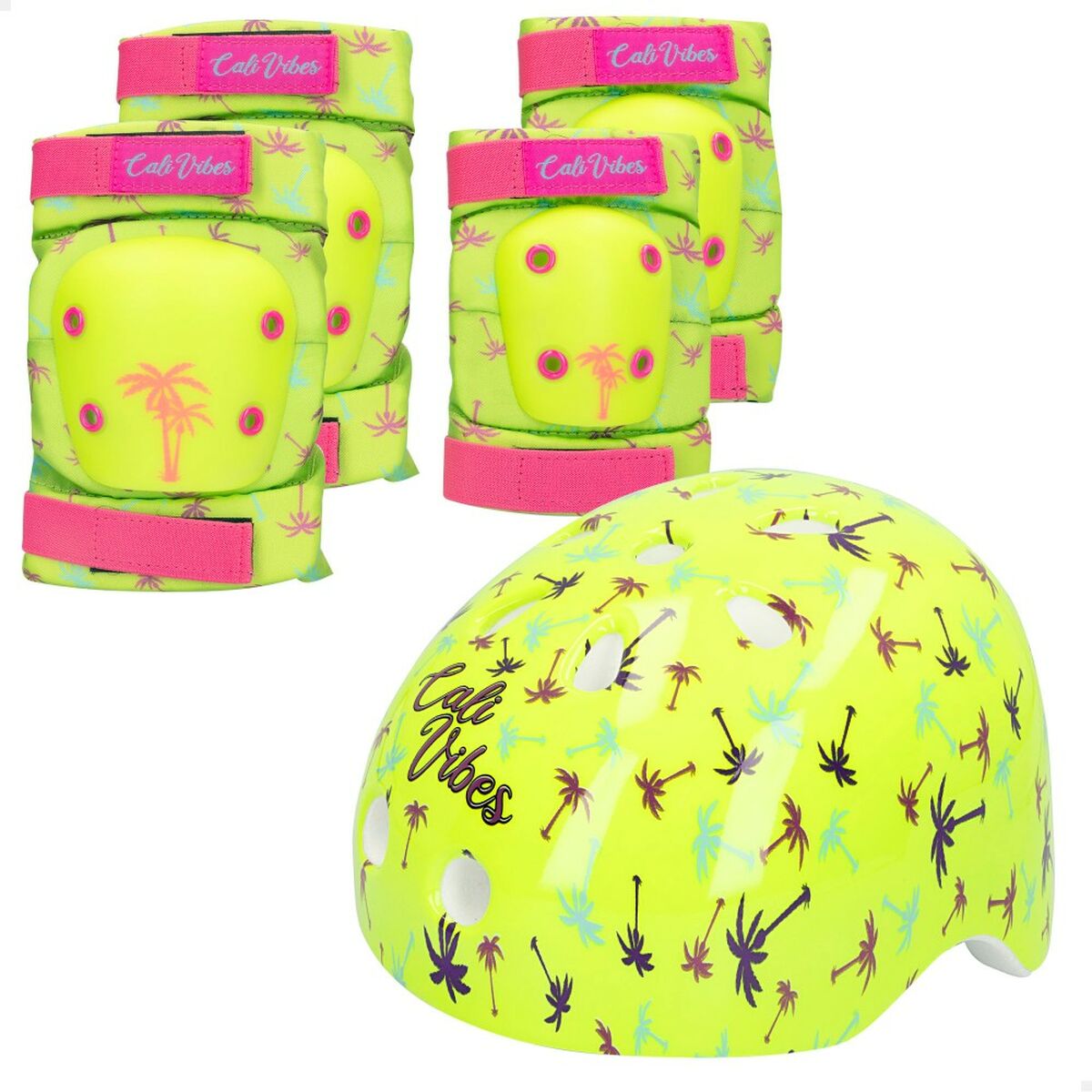 Sportskyddsset Colorbaby Neon Cali Vibes Gul (4 antal) - 7