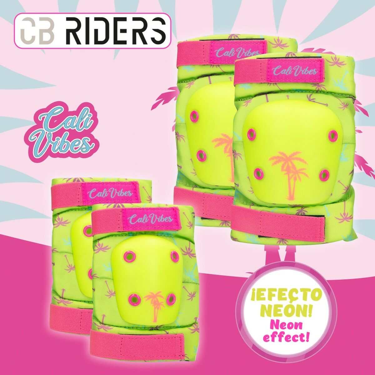 Sportskyddsset Colorbaby Neon Cali Vibes Gul (4 antal) - 11