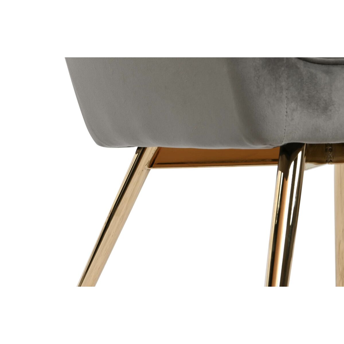 Fåtölj DKD Home Decor Gyllene Mörkgrå Metall 74 x 74 x 90 cm - 4