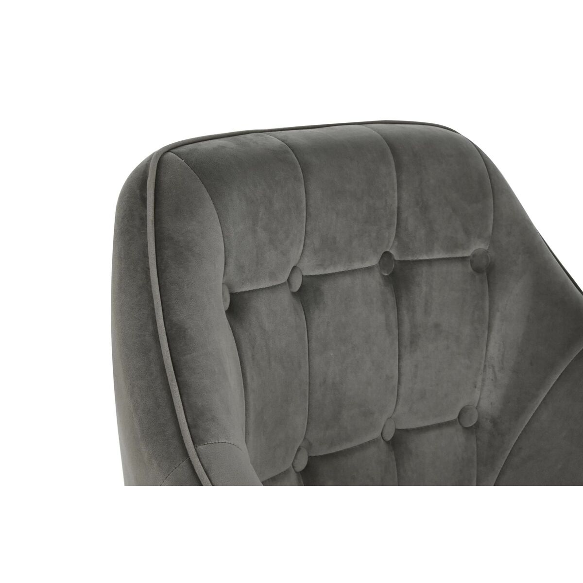 Fåtölj DKD Home Decor Gyllene Mörkgrå Metall 74 x 74 x 90 cm - 2