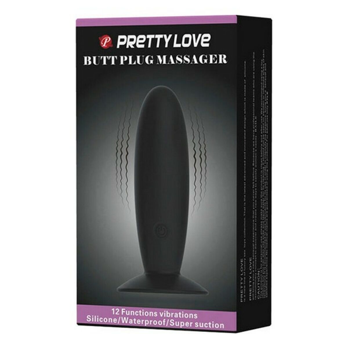 Vibrerande anuspropp Pretty Love Silikon Sugkopp Svart - 3