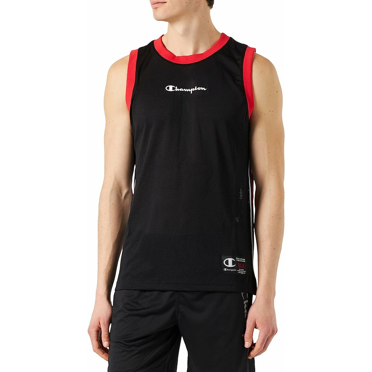 Ärmlös sporttröja Herr Champion Tank Top Svart - 6