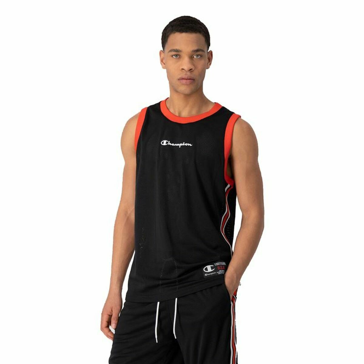 Ärmlös sporttröja Herr Champion Tank Top Svart - 4