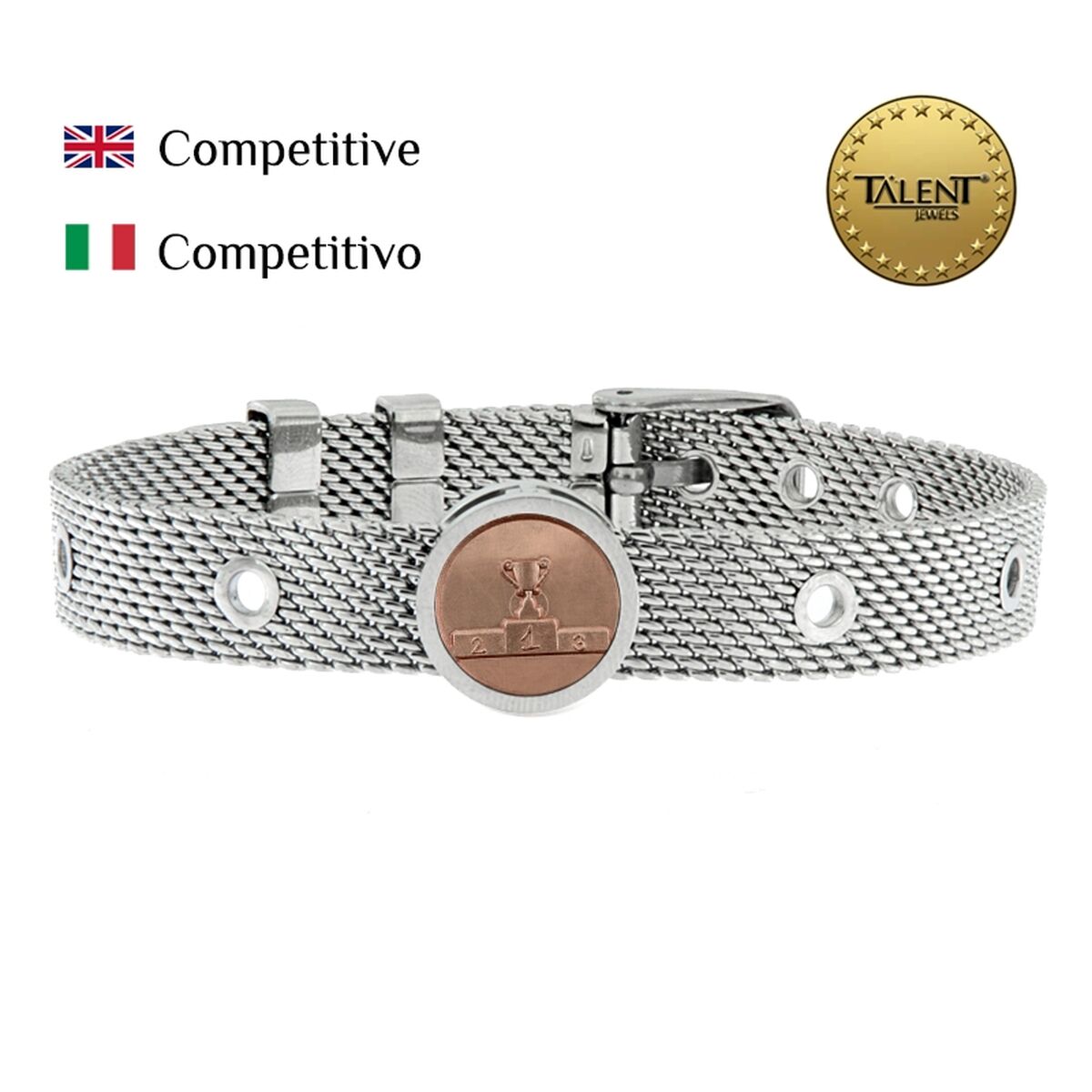 Unisexarmband Competitive Talent Jewels TJA-5-04-02-1-235 Silvrig - 2
