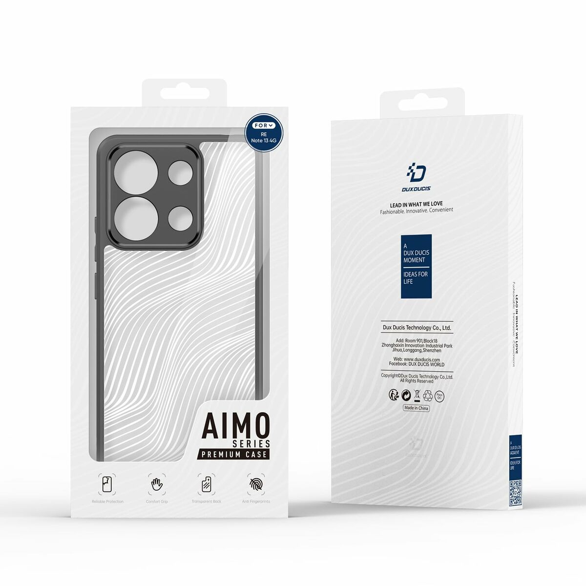 Mobilfodral Dux Ducis Xiaomi Redmi Note 13 4G Svart Transparent - 2