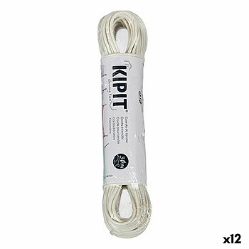 Tvättlina Kipit Vit PVC 30 m (12 antal)