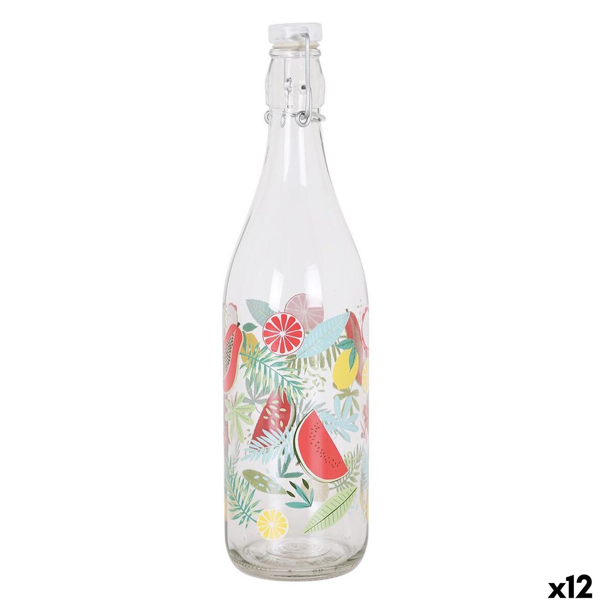 Vattenflaska Frutti Multicolour 1L (12 antal)