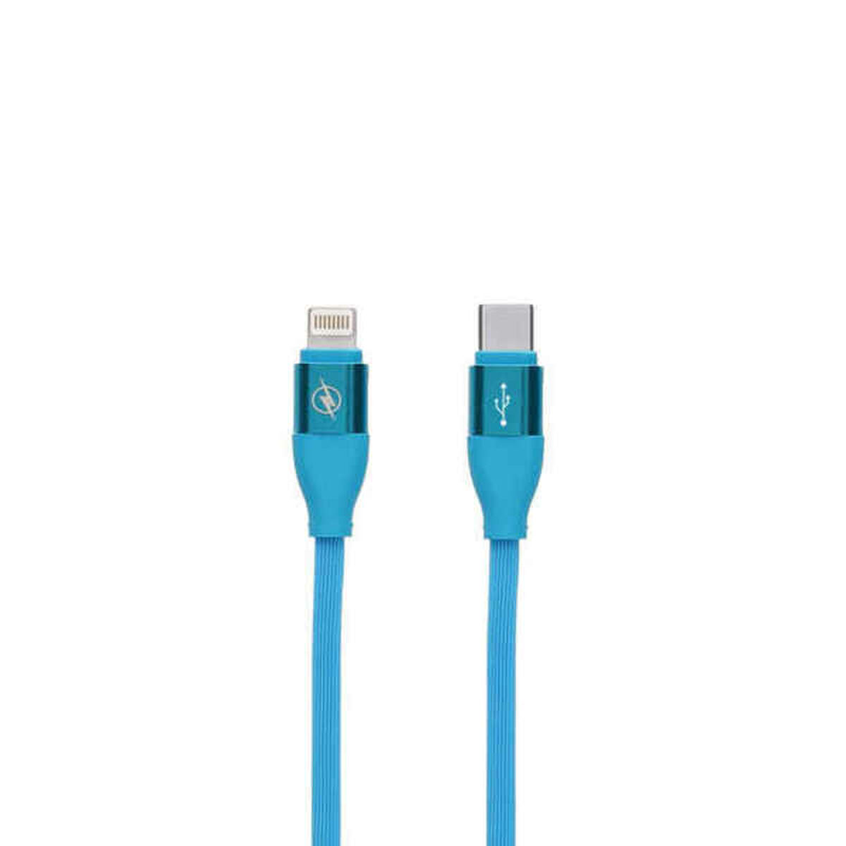 Data-/laddningskabel med USB Contact LIGHTING Typ C Blå (1,5 m) - 2