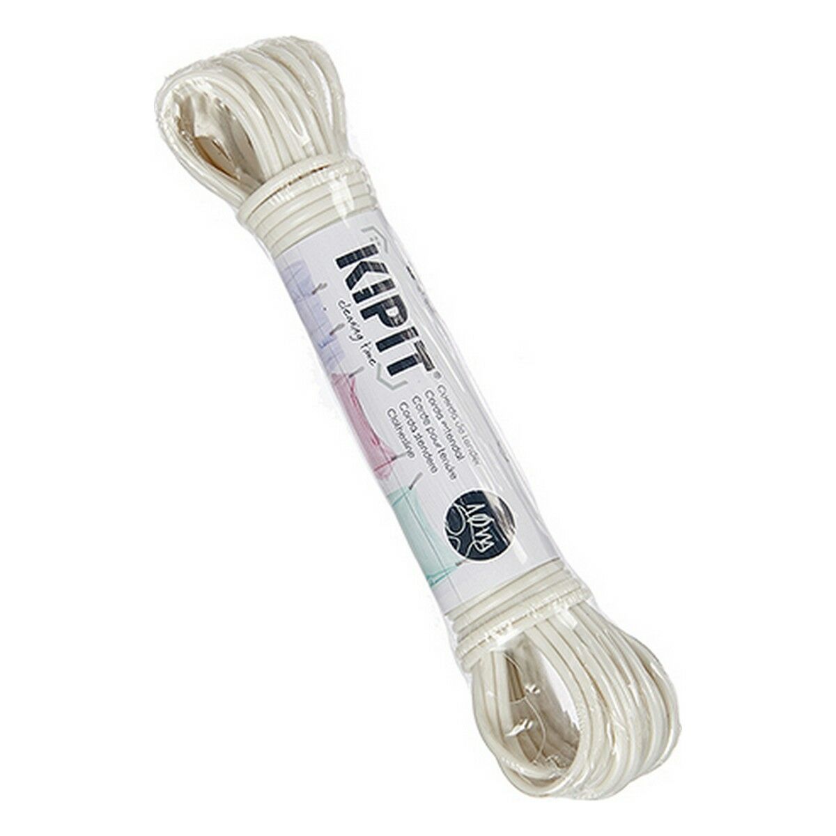 Tvättlina Kipit Vit PVC 10 m 18 x 3 x 4 cm (12 antal) - 4