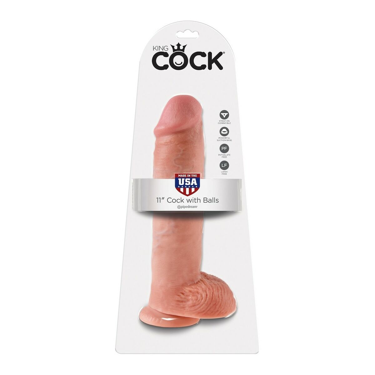 Realistisk penis Pipedream King Cock PVC - 2