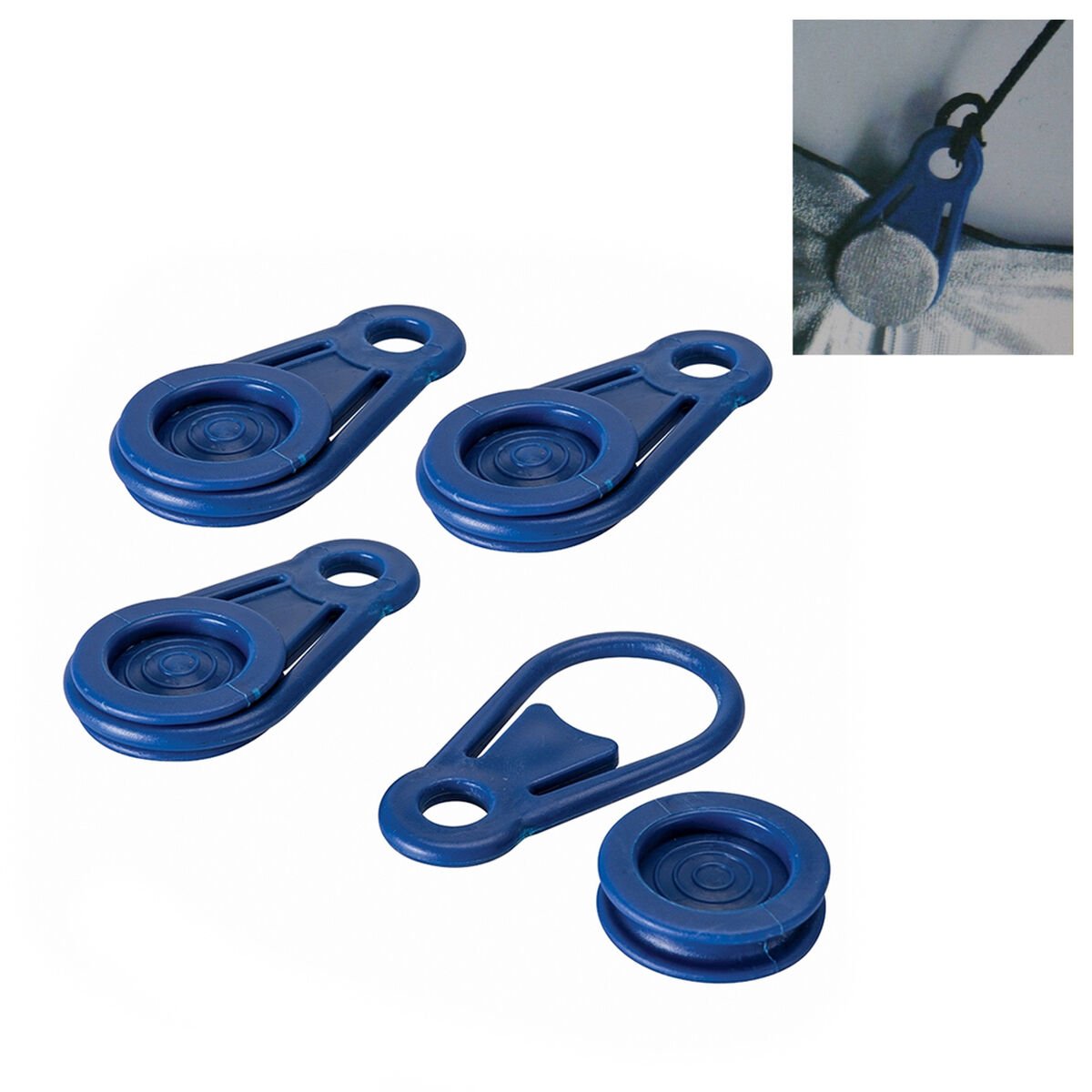 Awning and tarpaulin clamps set Bensontools Gem Blå 6 antal Ø 0,44 x 8,3 cm