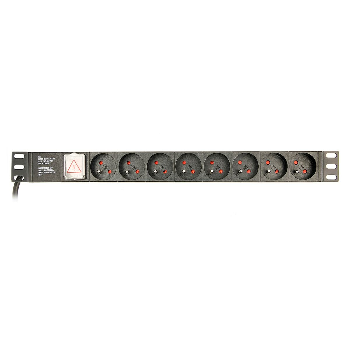 Överspänningsskydd 19" 8 Tomas Schuko med På/Av knapp GEMBIRD EG-PDU-014-F (3 m) - 2
