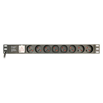 Överspänningsskydd 19" 8 Tomas Schuko med På/Av knapp GEMBIRD EG-PDU-014-F (3 m)