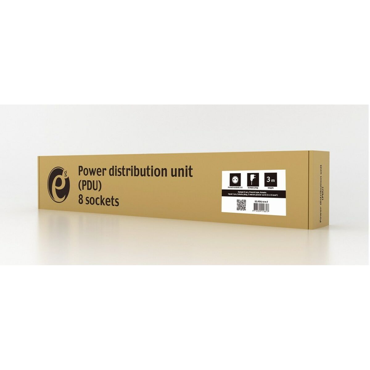 Överspänningsskydd 19" 8 Tomas Schuko med På/Av knapp GEMBIRD EG-PDU-014-F (3 m) - 3